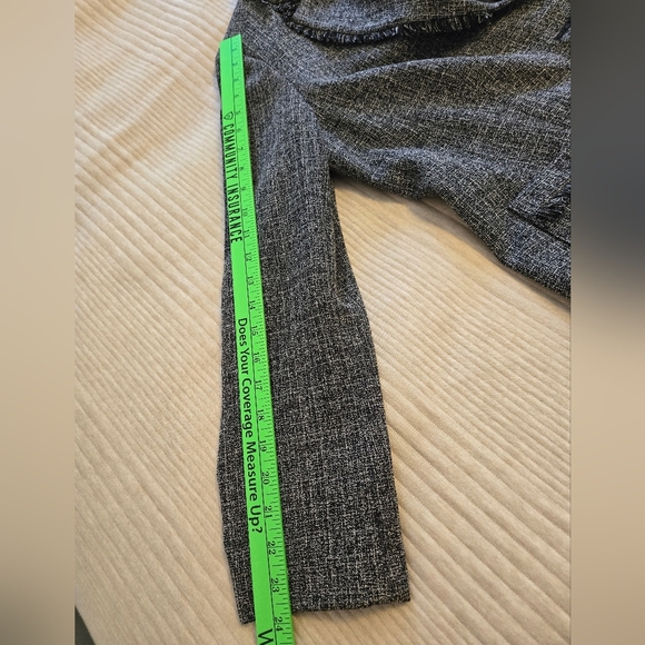 NORTON MCNAUGHTON BLACK & WHITE TWEED BLAZER. SIZE 14. - Picture 9 of 10